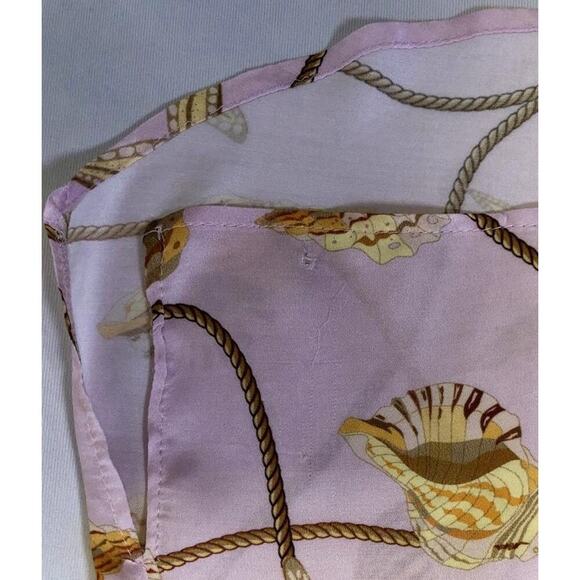 Vintage Morgana Button Up Shirt SIZE XL Blouse Made in Italy Shell Print Coastal - Picture 10 of 14